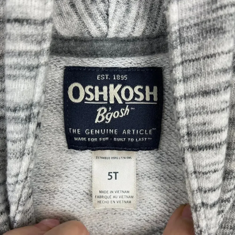 OshKosh Gray marbled button up sweater Size 5T
